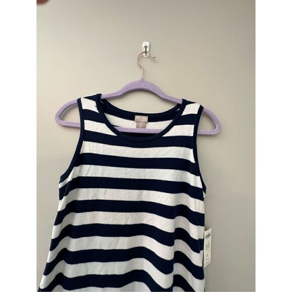 Zenergy by Chico’s Stripe Blocked Tunic Tank Tonga Navy Size 0 (Small) - Picture 4 of 10